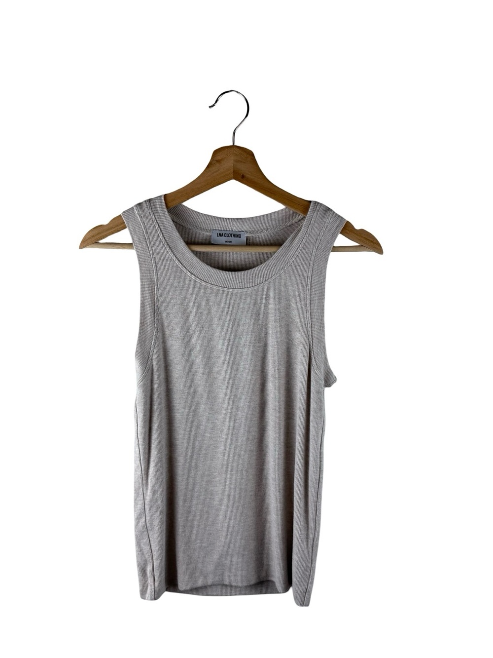 LNA women's double layer ribbed tank top Medium